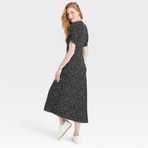 Like new black and white heart midi dress